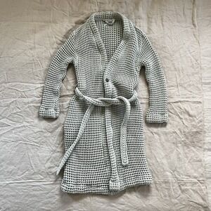 Happy Place Waffle Organic Turkish Cotton Robe Medium Sage